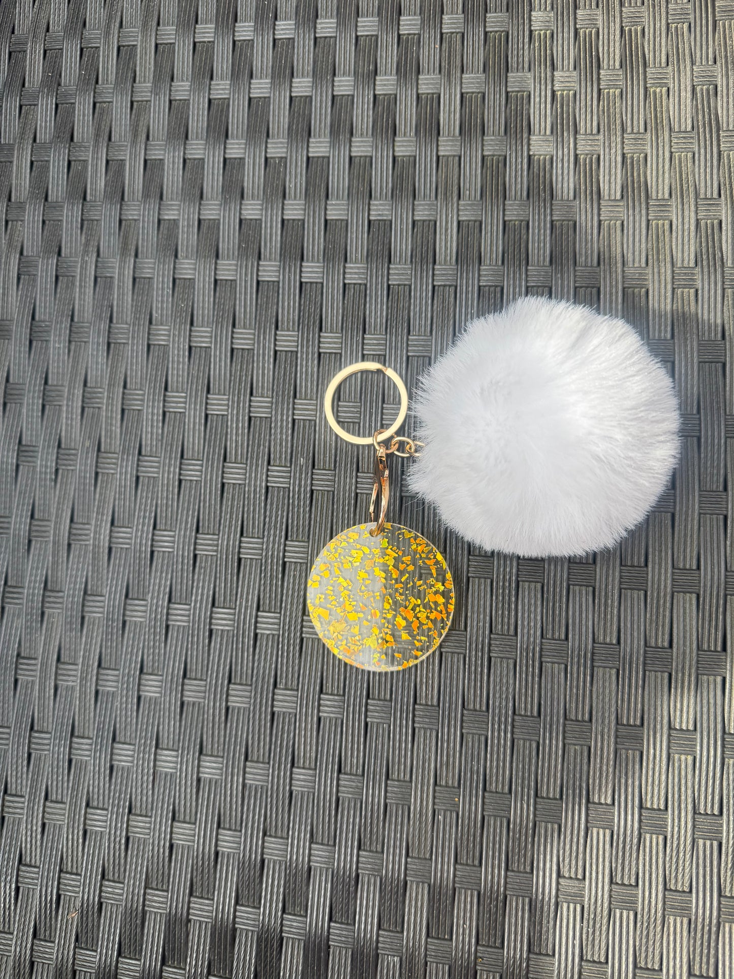 Custom made Pom Pom keychain