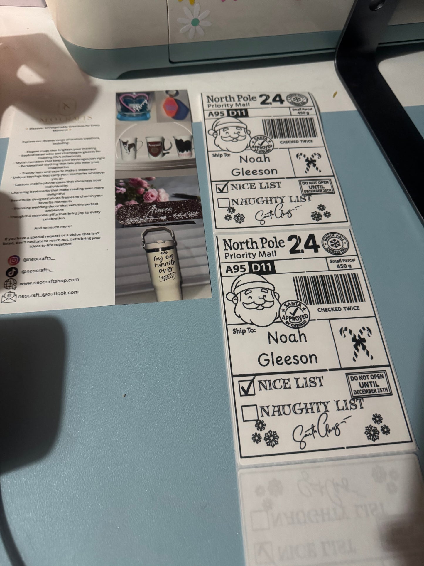 Santa mail labels