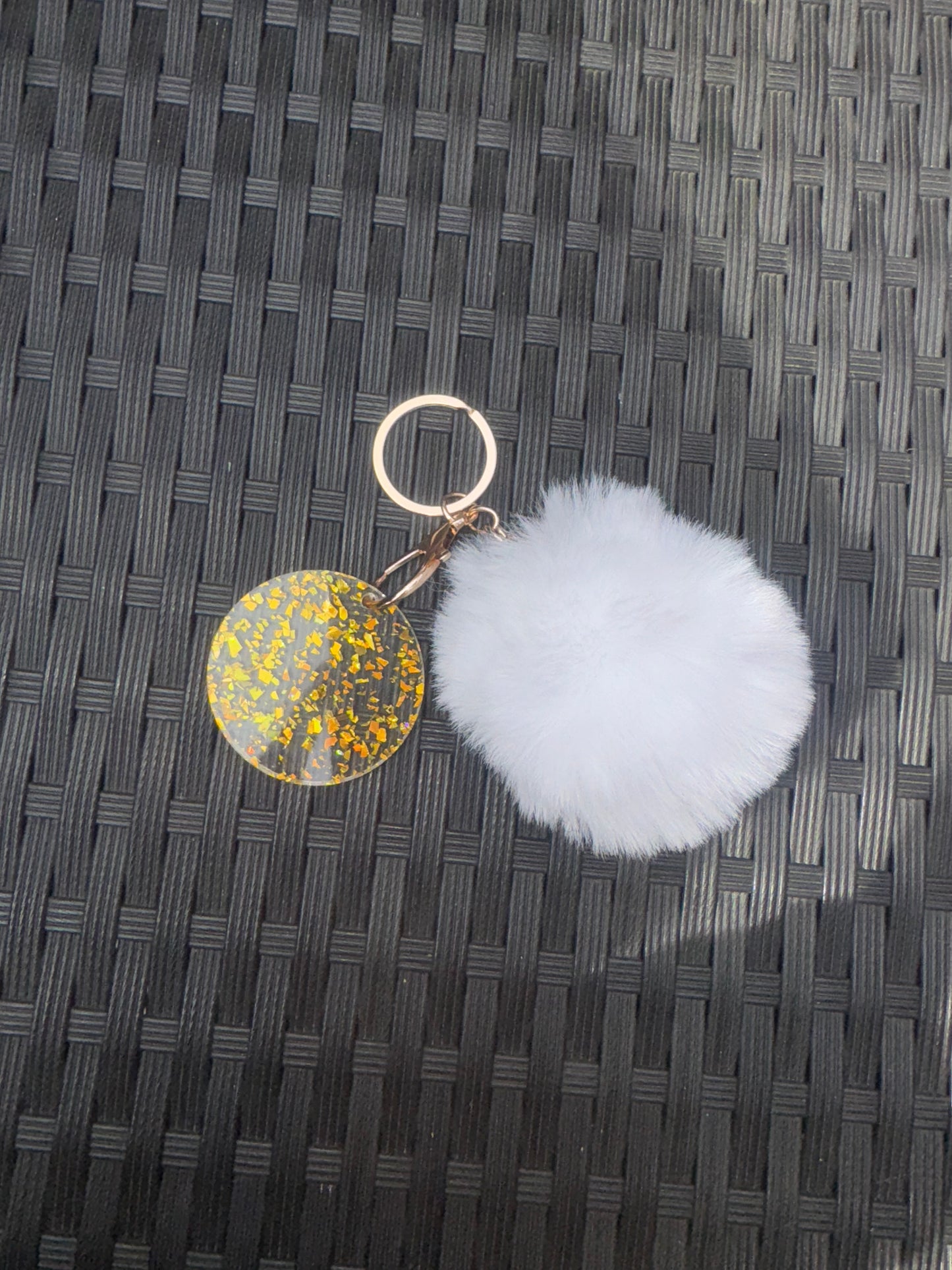 Custom made Pom Pom keychain