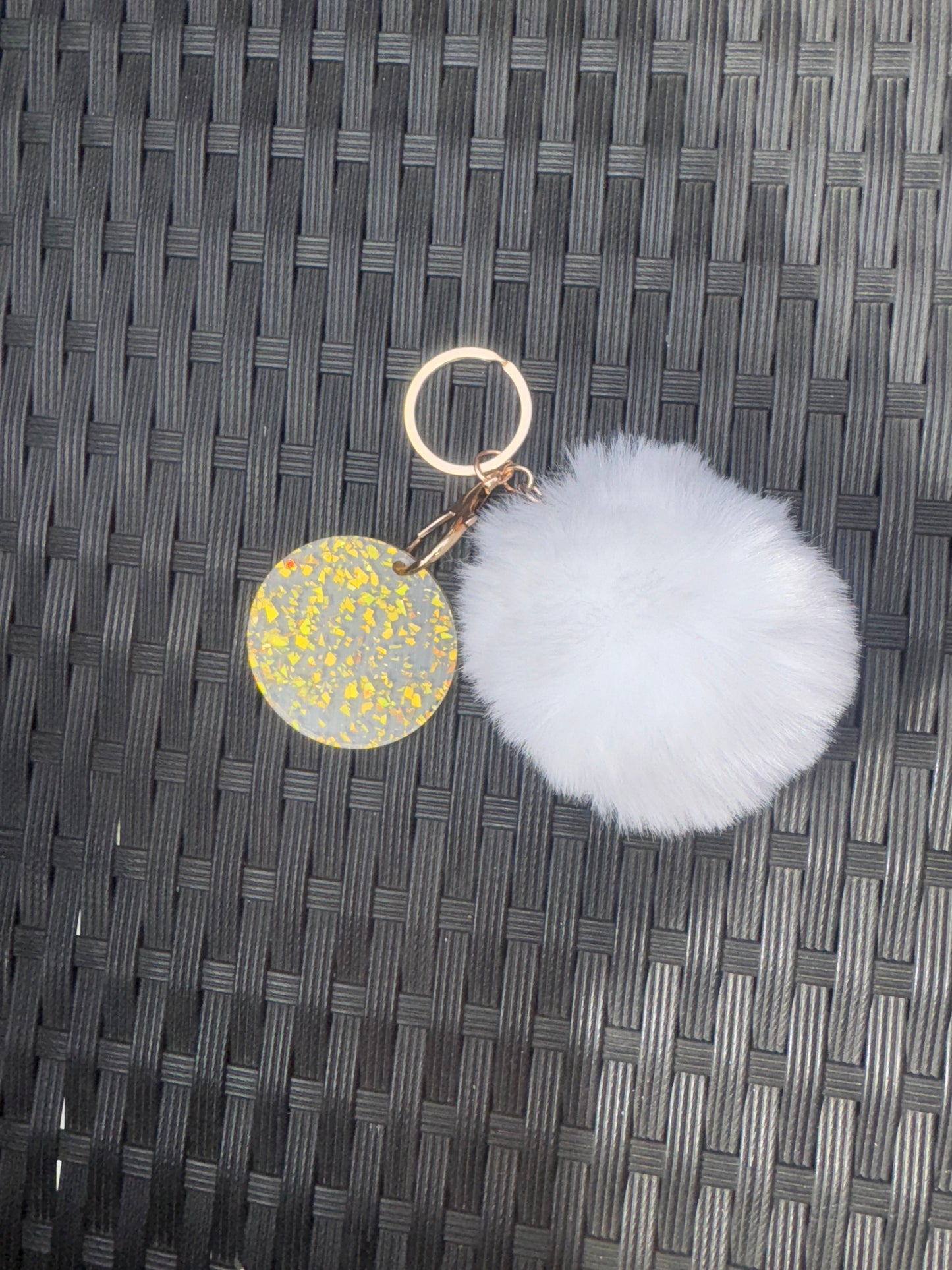 Custom made Pom Pom keychain