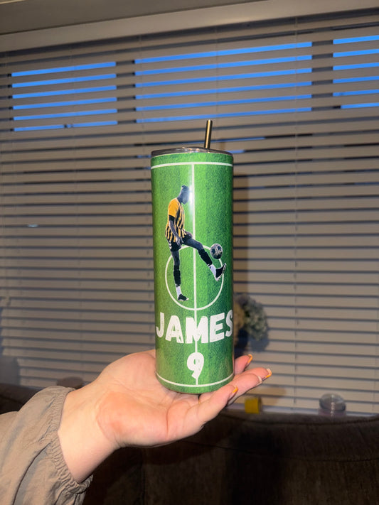 Personalised football tumblers