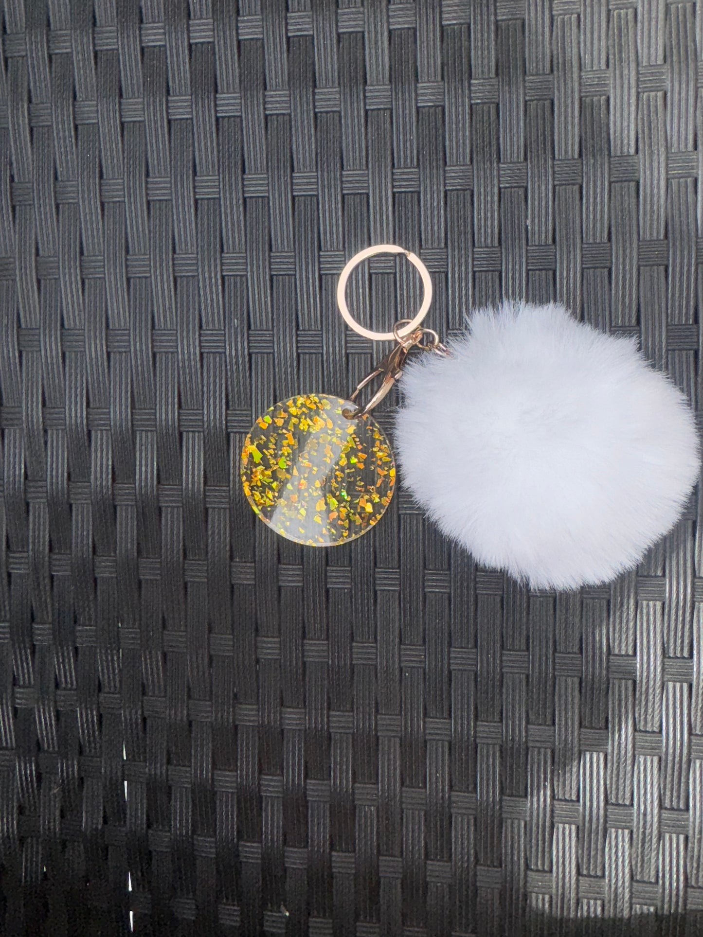 Custom made Pom Pom keychain