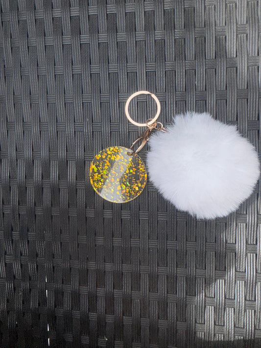 Custom made Pom Pom keychain
