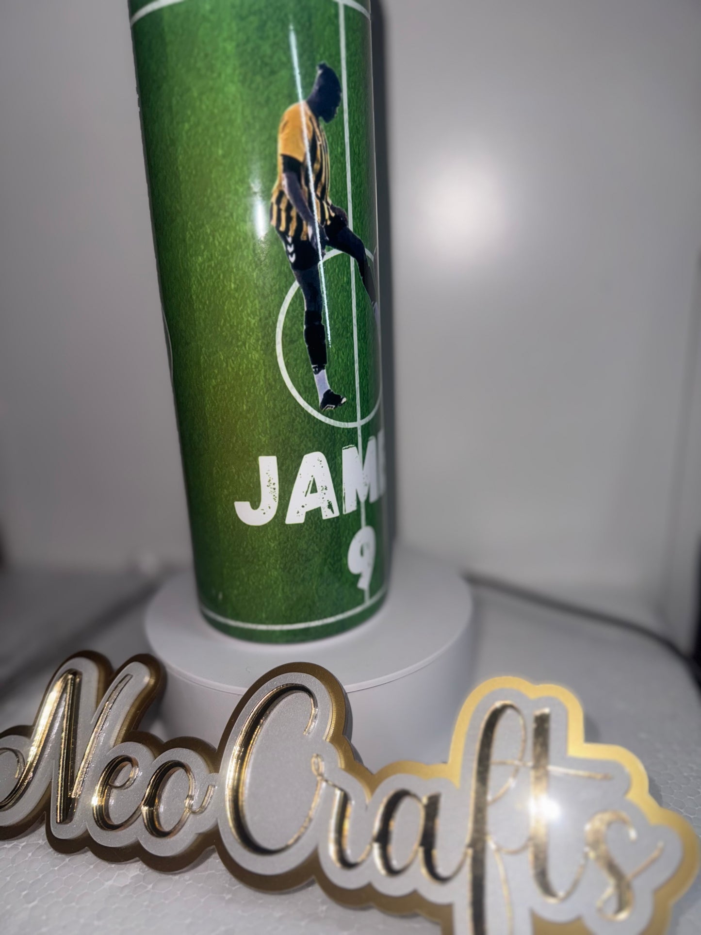 Personalised football tumblers