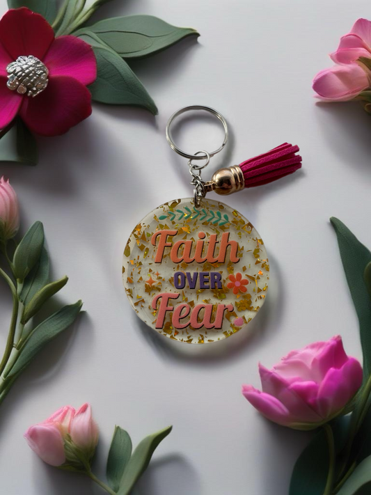 Faith over Fear Keyring