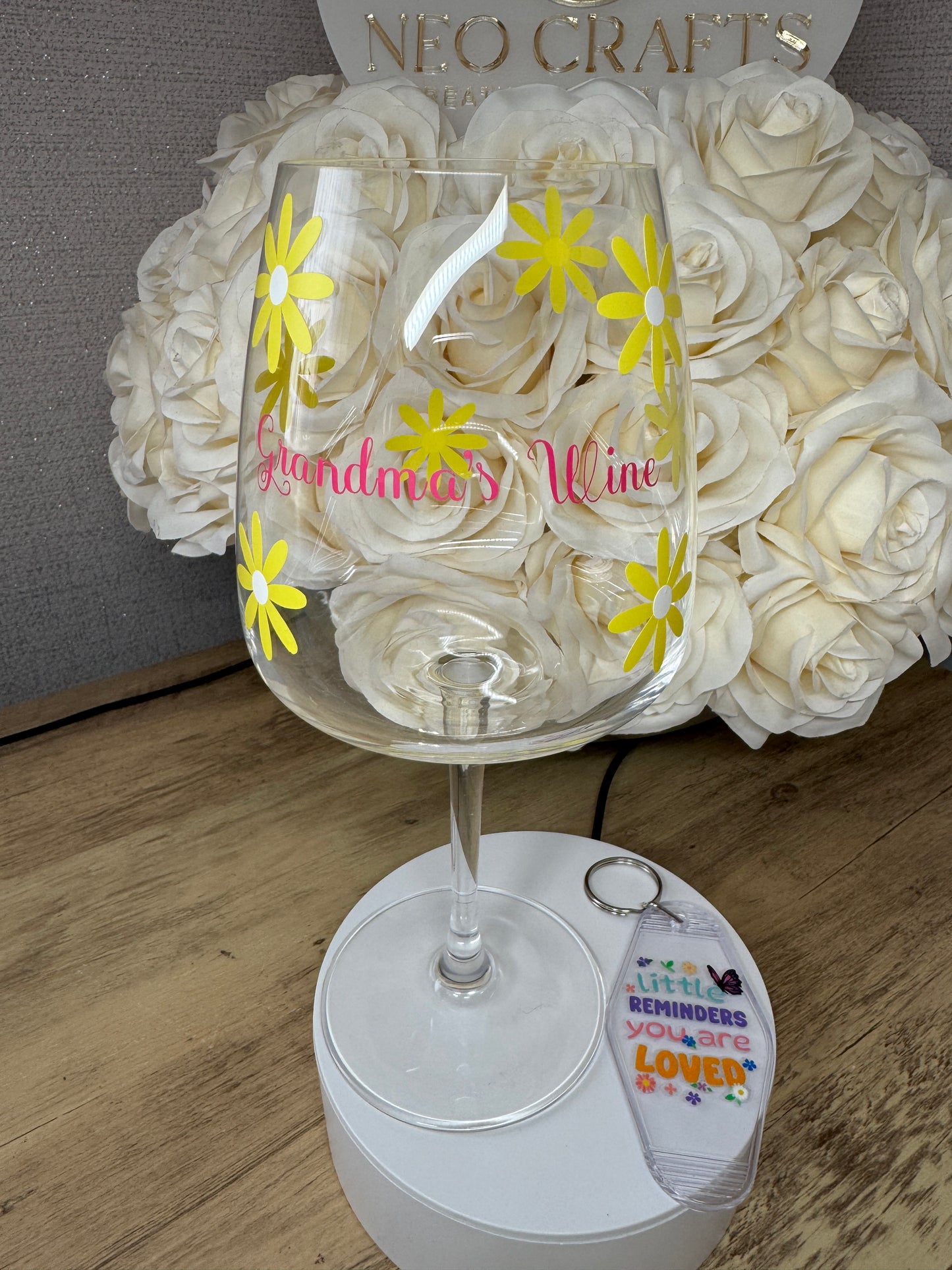 Wine Glass & Keychain (Combo Deal)