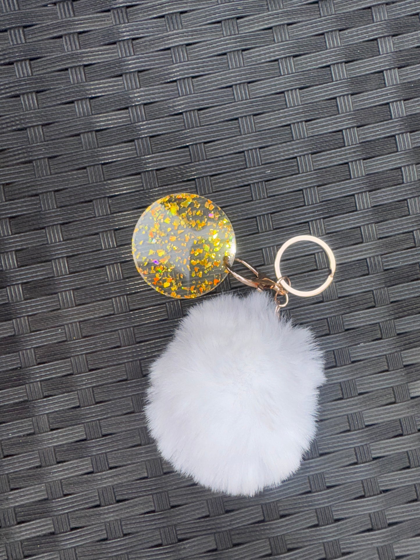 Custom made Pom Pom keychain