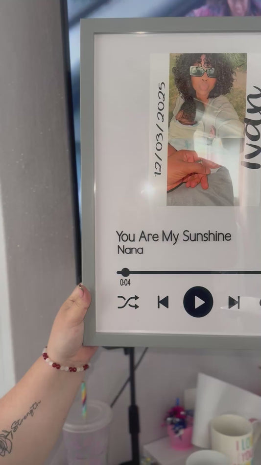 A3 Personalised Music Frame