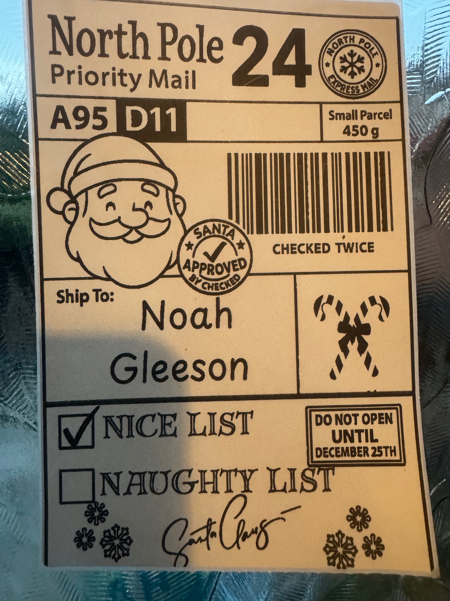 Santa mail labels